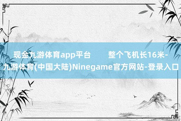 现金九游体育app平台        整个飞机长16米-九游体育(中国大陆)Ninegame官方网站-登录入口
